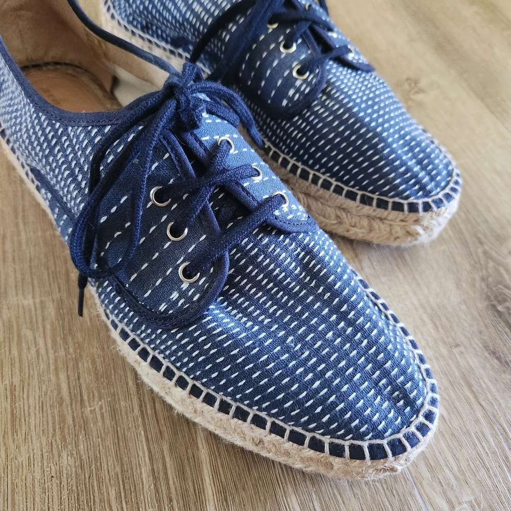 Loeffler Randall Women's Navy Blue Alfie Espadrille Sneakers - Picture 3 of 11